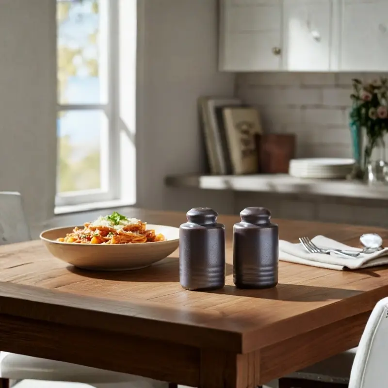 Porceletta-Rustic-Black-Reactive-Glaze-Porcelain-Cylindrical-Salt-Pepper-Set-Lifestyle-1.jpg