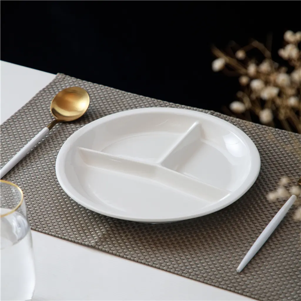 Porceletta-Ivory-Porcelain-3-Compartment-Divider-Plate-23cm-9Inch-Lifestyle-2.jpg