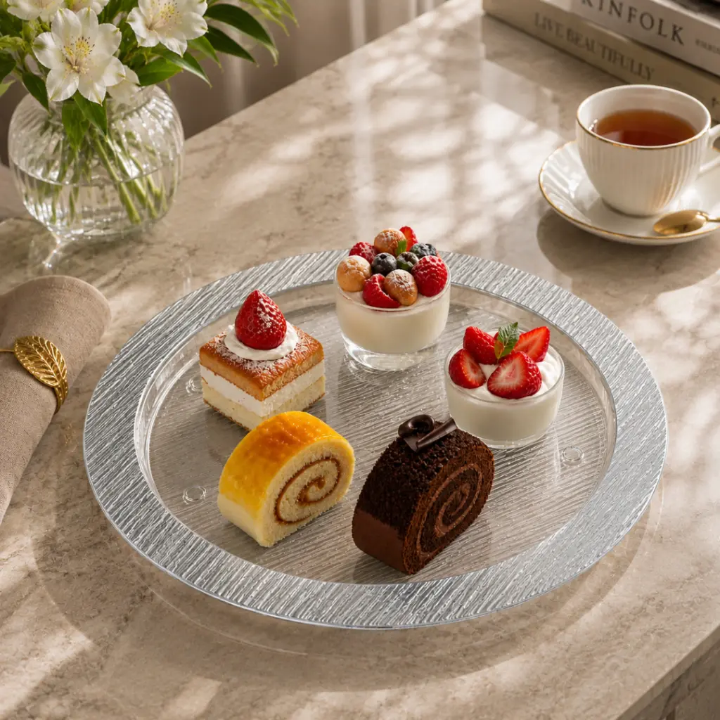 vague-round-acrylic-serving-tray-silver-rim-bark-design-lifestyle-40-cm.jpg