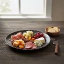 Porceletta-Rustic-Black-Reactive-Glaze-Porcelain-Thin-Flat-Rimmed-Plate-25cm-10Inch-Lifestyle-1.jpg