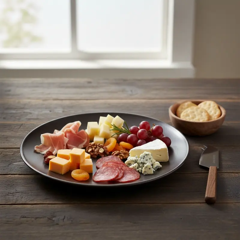 Porceletta-Rustic-Black-Reactive-Glaze-Porcelain-Thin-Flat-Rimmed-Plate-17cm-Lifestyle-1.jpg
