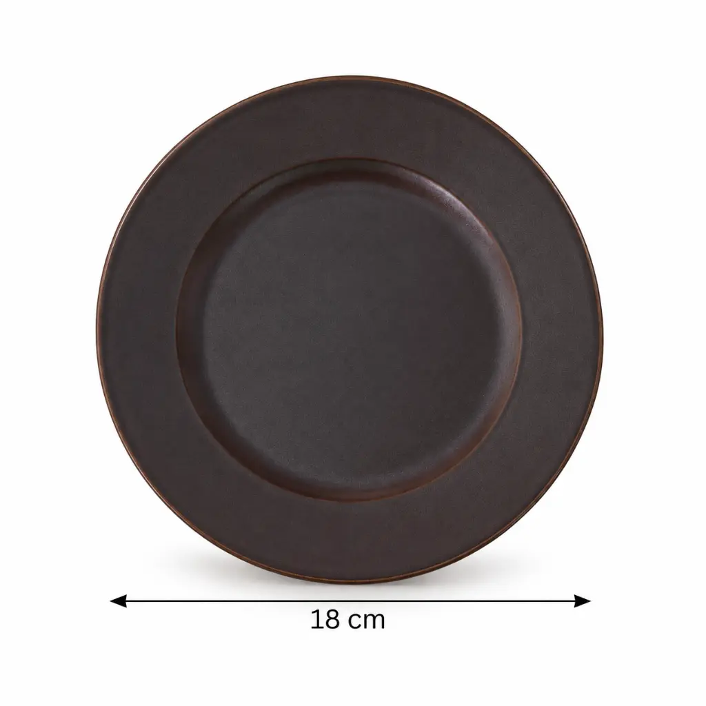 Porceletta-Rustic-Black-Reactive-Glaze-Porcelain-Flat-Plate-18cm-7Inch-Detail.jpg