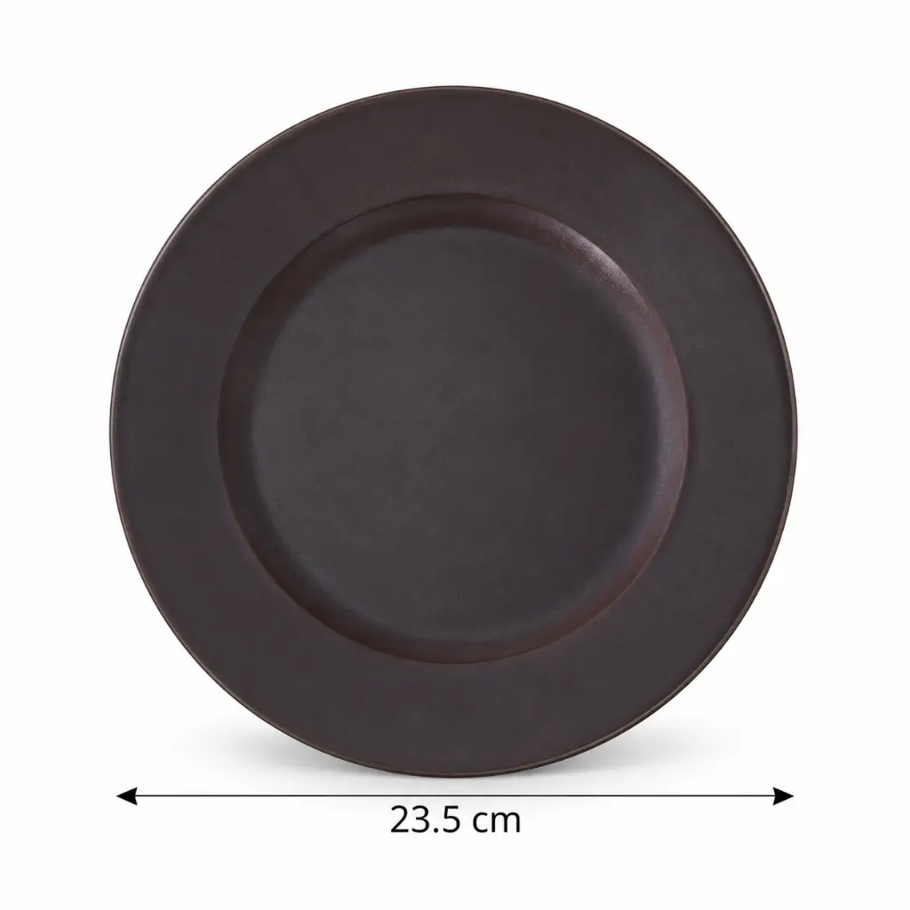 Porceletta-Rustic-Black-Reactive-Glaze-Porcelain-Flat-Plate-23.5cm-9Inch-Detail.jpg