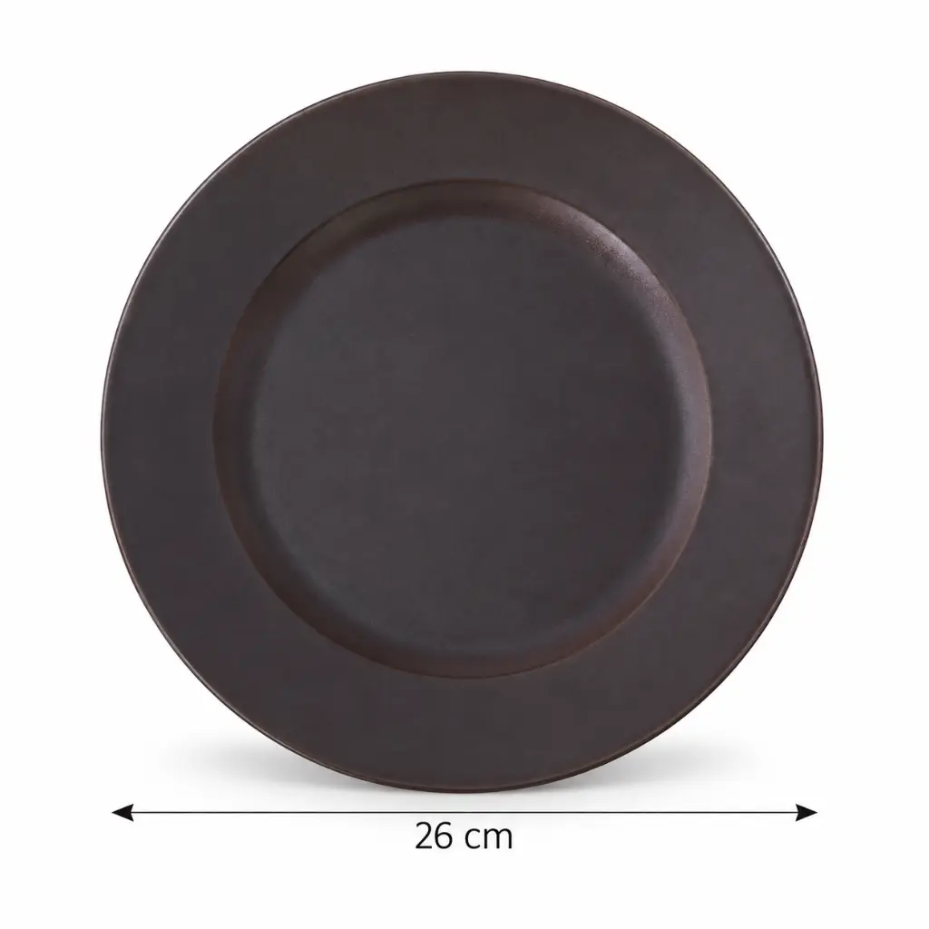 Porceletta-Rustic-Black-Reactive-Glaze-Porcelain-Flat-Plate-26cm-10Inch-Detail.jpg