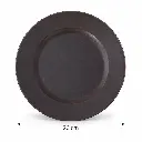 Porceletta-Rustic-Black-Reactive-Glaze-Porcelain-Flat-Plate-26cm-10Inch-Detail.jpg