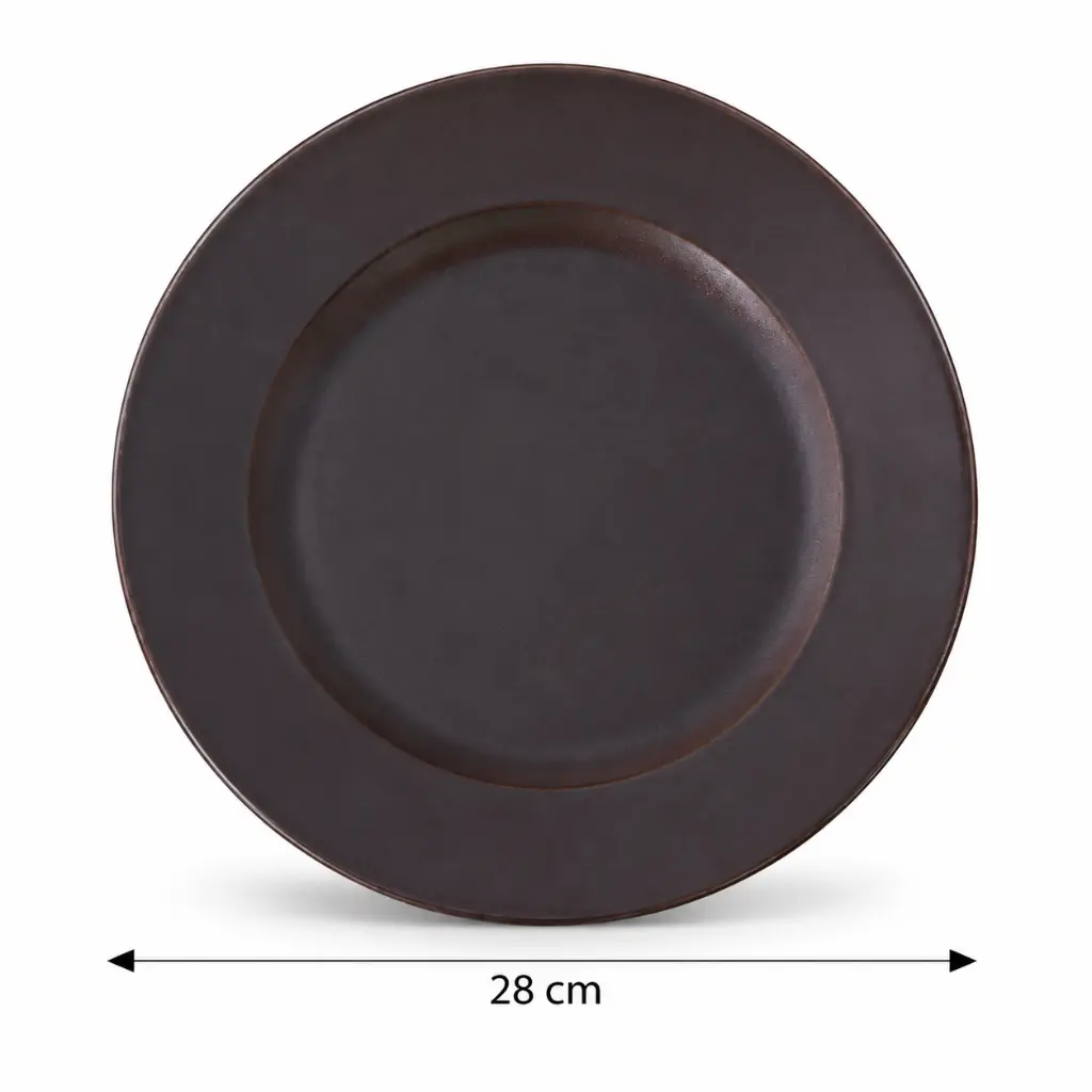 Porceletta-Rustic-Black-Reactive-Glaze-Porcelain-Flat-Plate-28cm-11Inch-Detail.jpg