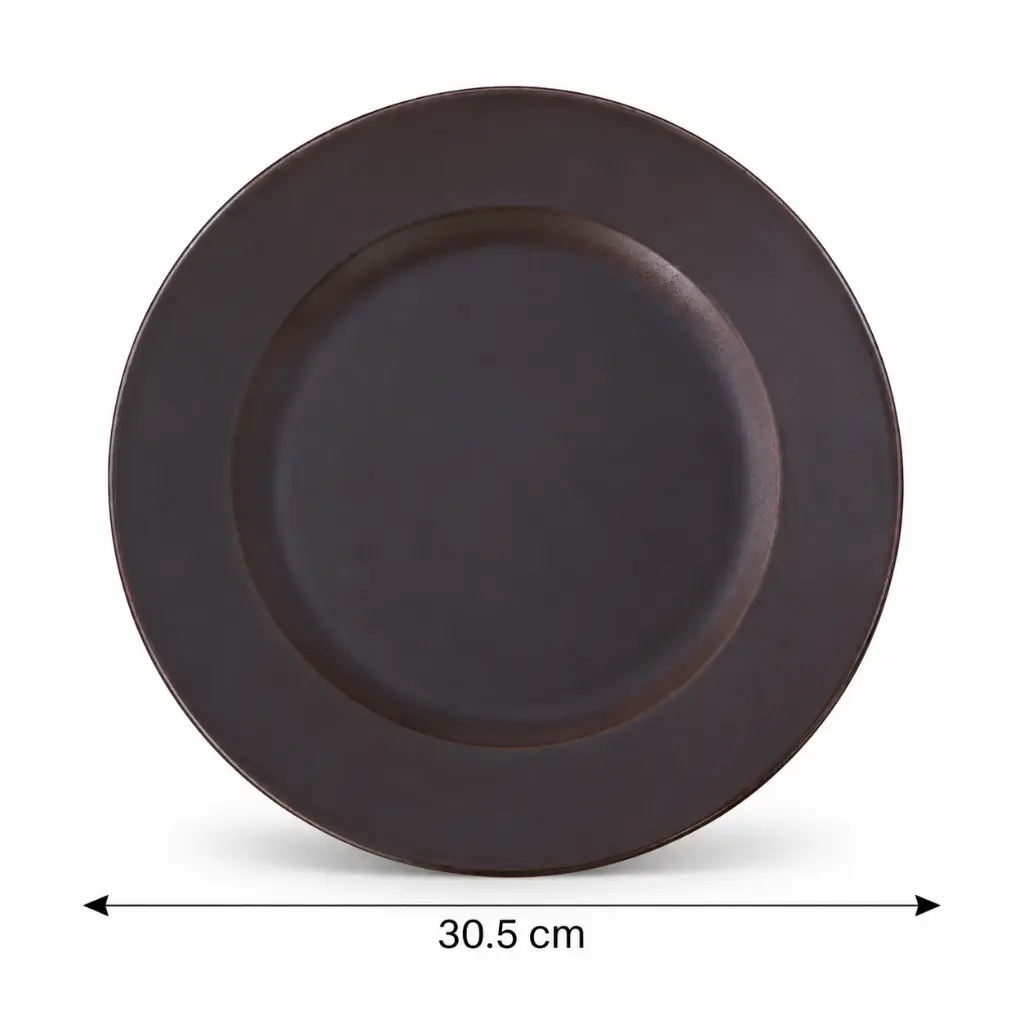 Porceletta-Rustic-Black-Reactive-Glaze-Porcelain-Flat-Plate-30.5cm-12Inch-Detail.jpg