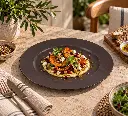 Porceletta-Rustic-Black-Reactive-Glaze-Porcelain-Flat-Plate-30.5cm-12Inch-Lifestyle-01.jpg