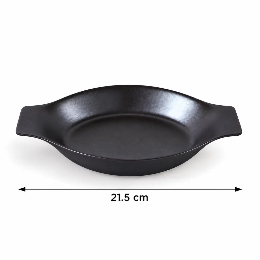 Porceletta-Rustic-Black-Reactive-Glaze-Porcelain-Banana-Plate-21.5cm-8.5Inch-Detail.jpg