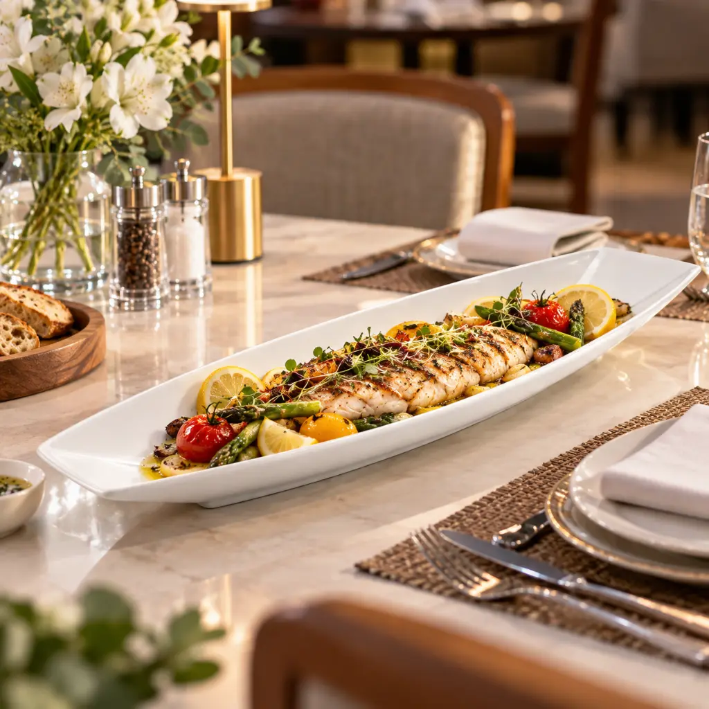 Porceletta-Ivory-Porcelain-Boat-Rectangular-Plate-60cm-22Inch-Lifestyle.jpg