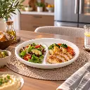 Porceletta-Ivory-Porcelain-Round-Divider-Plate-22.86cm-9Inch-Lifestyle-1.jpg