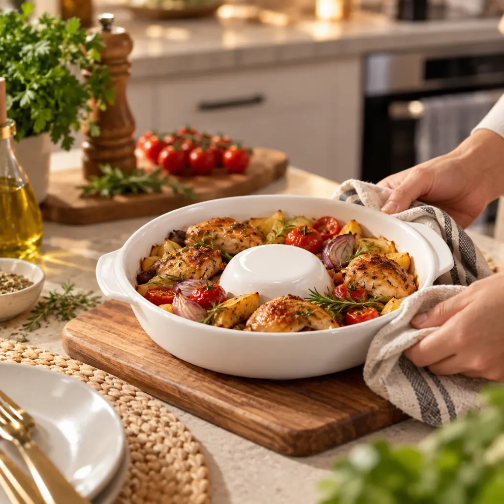 Porceletta-Ivory-Porcelain-Round-Baking-Dish-20x17.5x4.6cm-Lifestyle-1.jpg