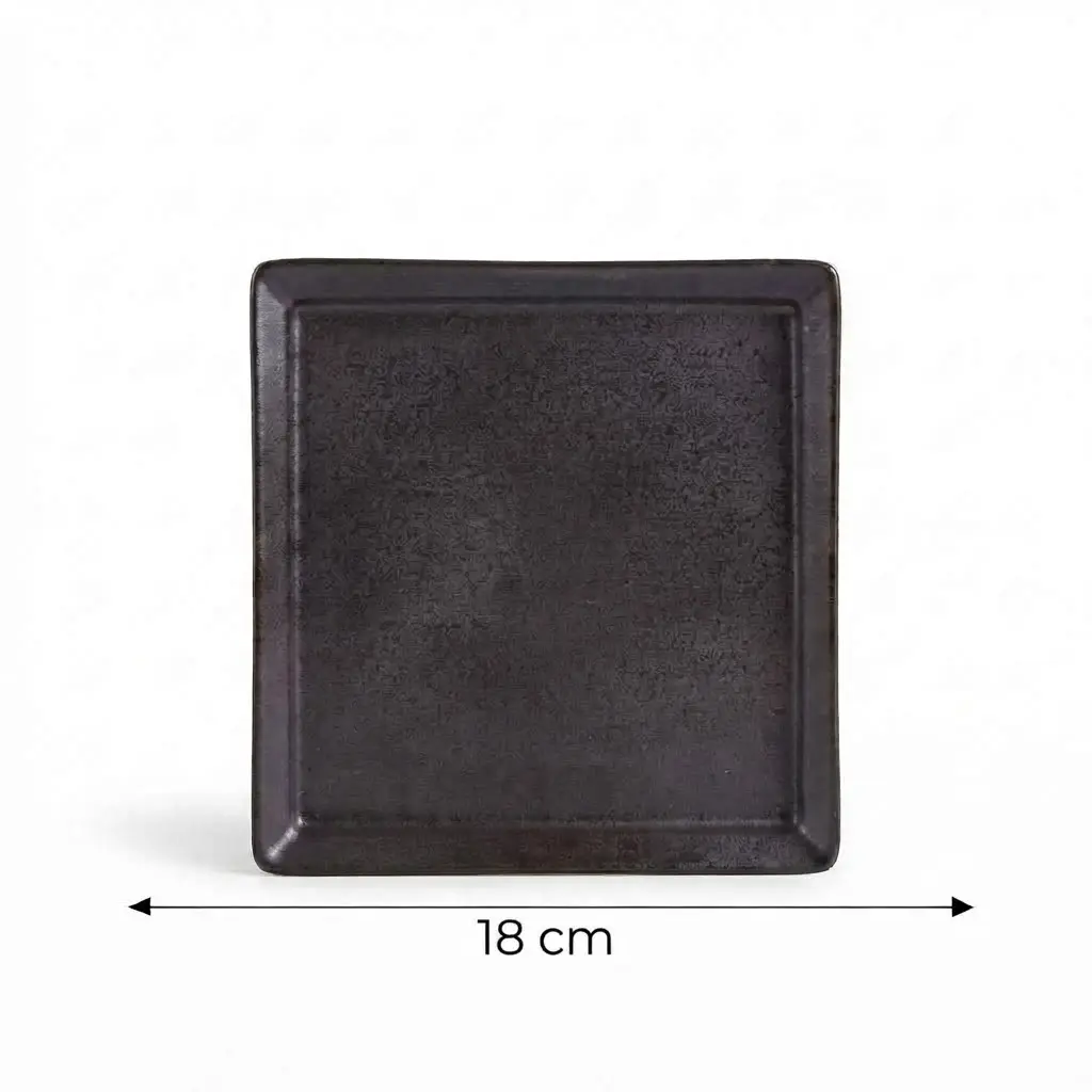 Porceletta-Rustic-Black-Reactive-Glaze-Porcelain-Square-Plate-18cm-Detail.jpg