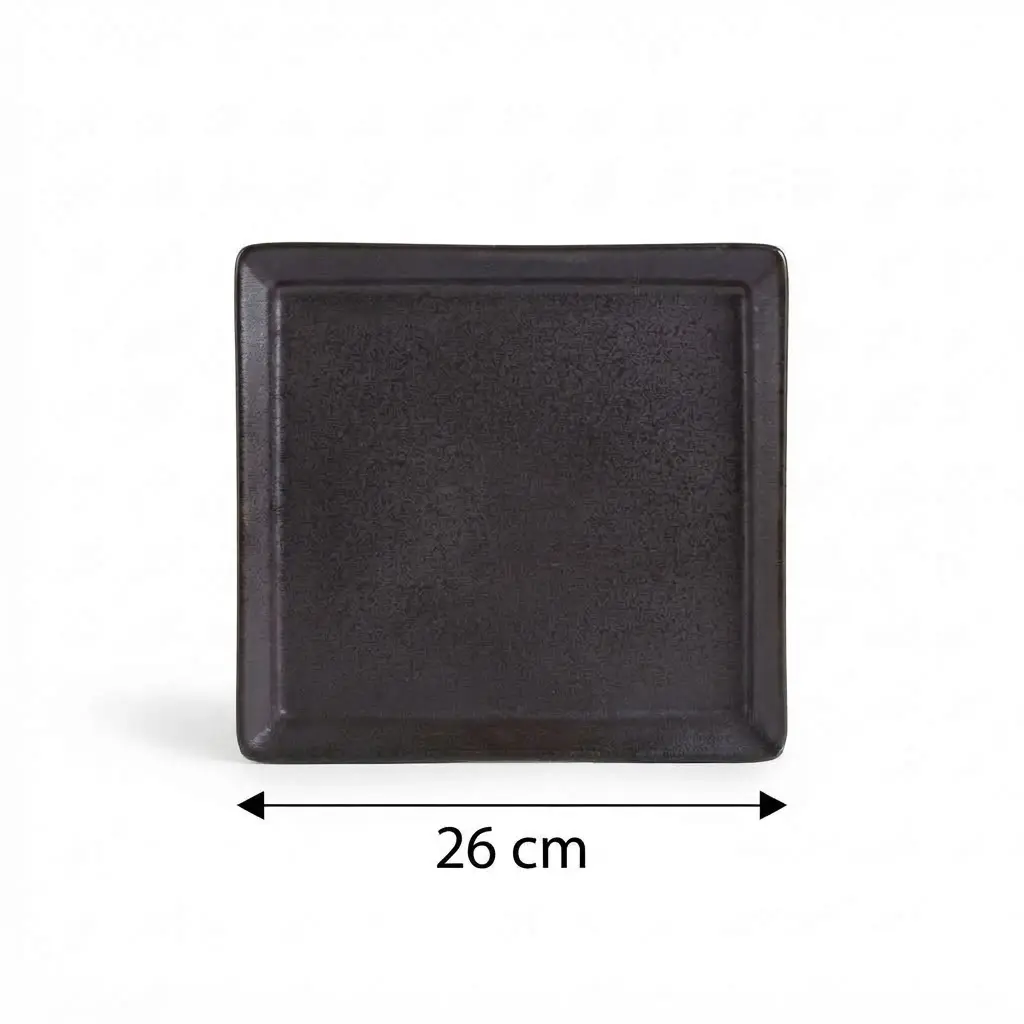 Porceletta-Rustic-Black-Reactive-Glaze-Porcelain-Square-Plate-26cm-Detail.jpg