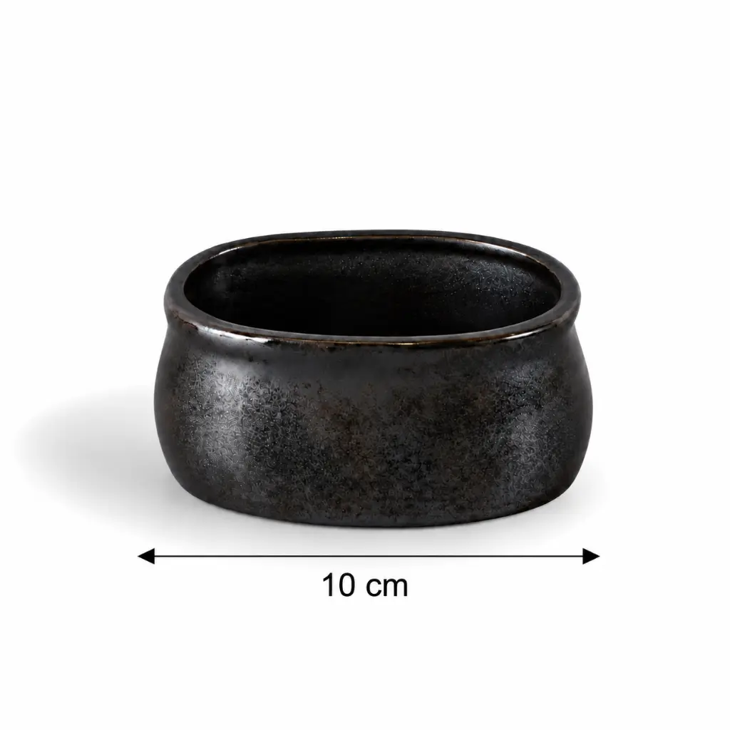 Porceletta-Rustic-Black-Reactive-Glaze-Porcelain-Sugar-Pot-10cm-4Inch-Detail.jpg