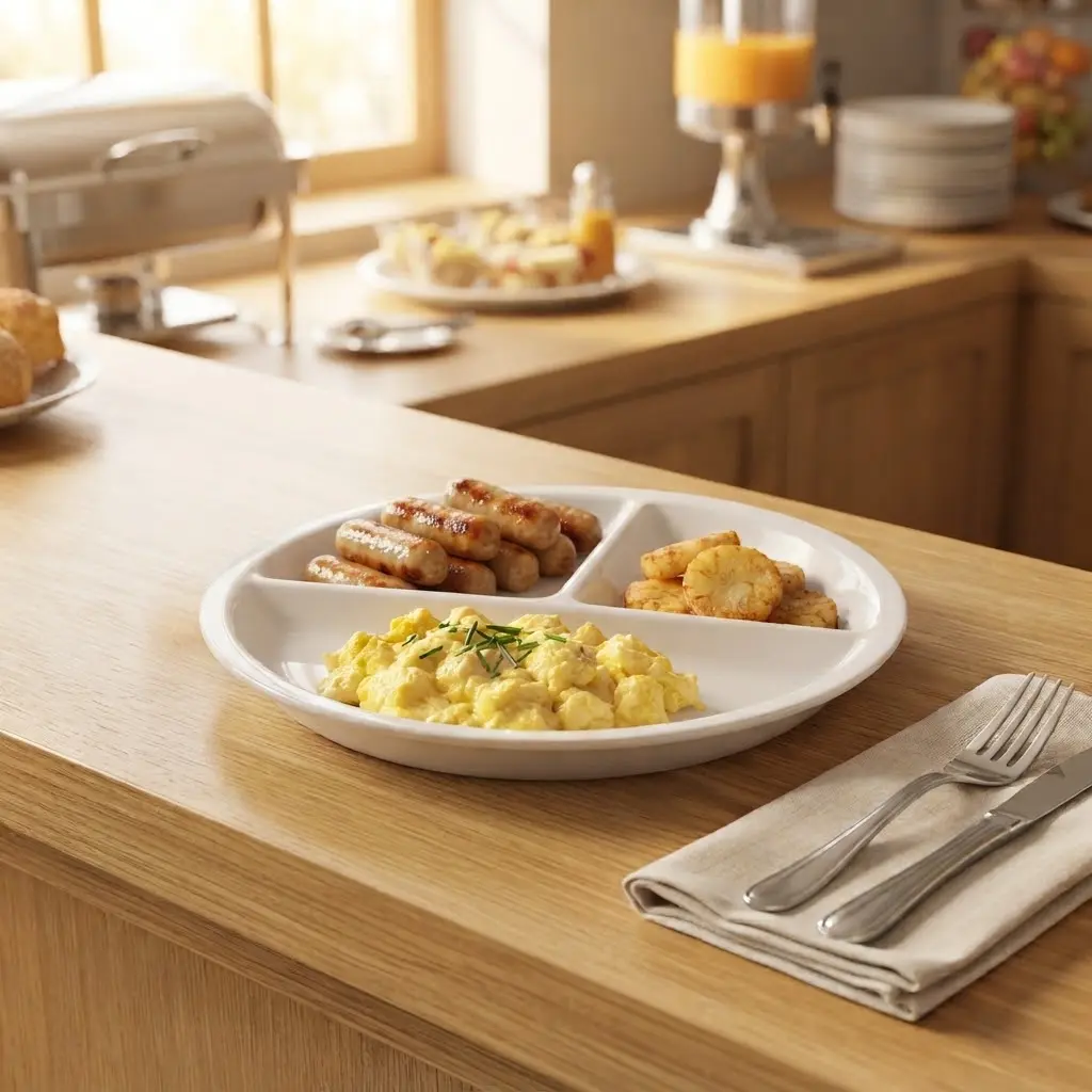 Porceletta-Ivory-Porcelain-3-Compartment-Divider-Plate-23cm-9Inch-Lifestyle-1.jpg
