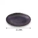 Porceletta-Rustic-Black-Reactive-Glaze-Porcelain-Thin-Flat-Rimmed-Plate-25cm-10Inch-Detail.jpg