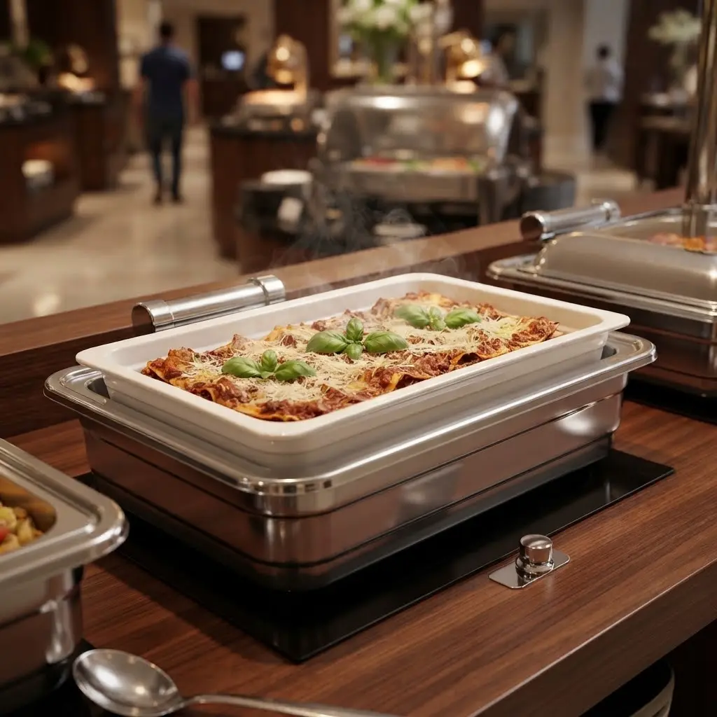 Porceletta-Ivory-Porcelain-1-1-Full-Rectangular-Chafing-Dish-Insert-6.5cm-Lifestyle-1.jpg