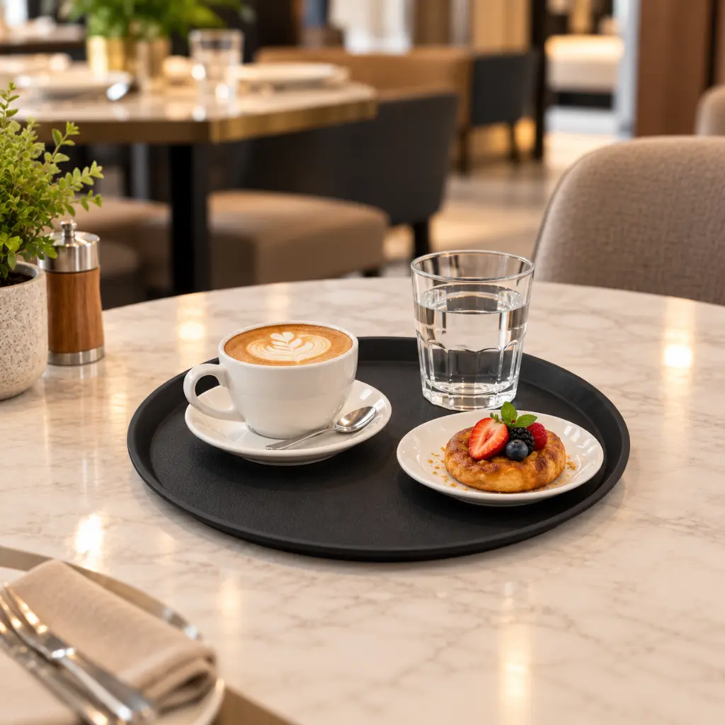 Vague-Non-Slip-Plastic-Round-Tray-Black-35cm-Lifestyle-1.jpg