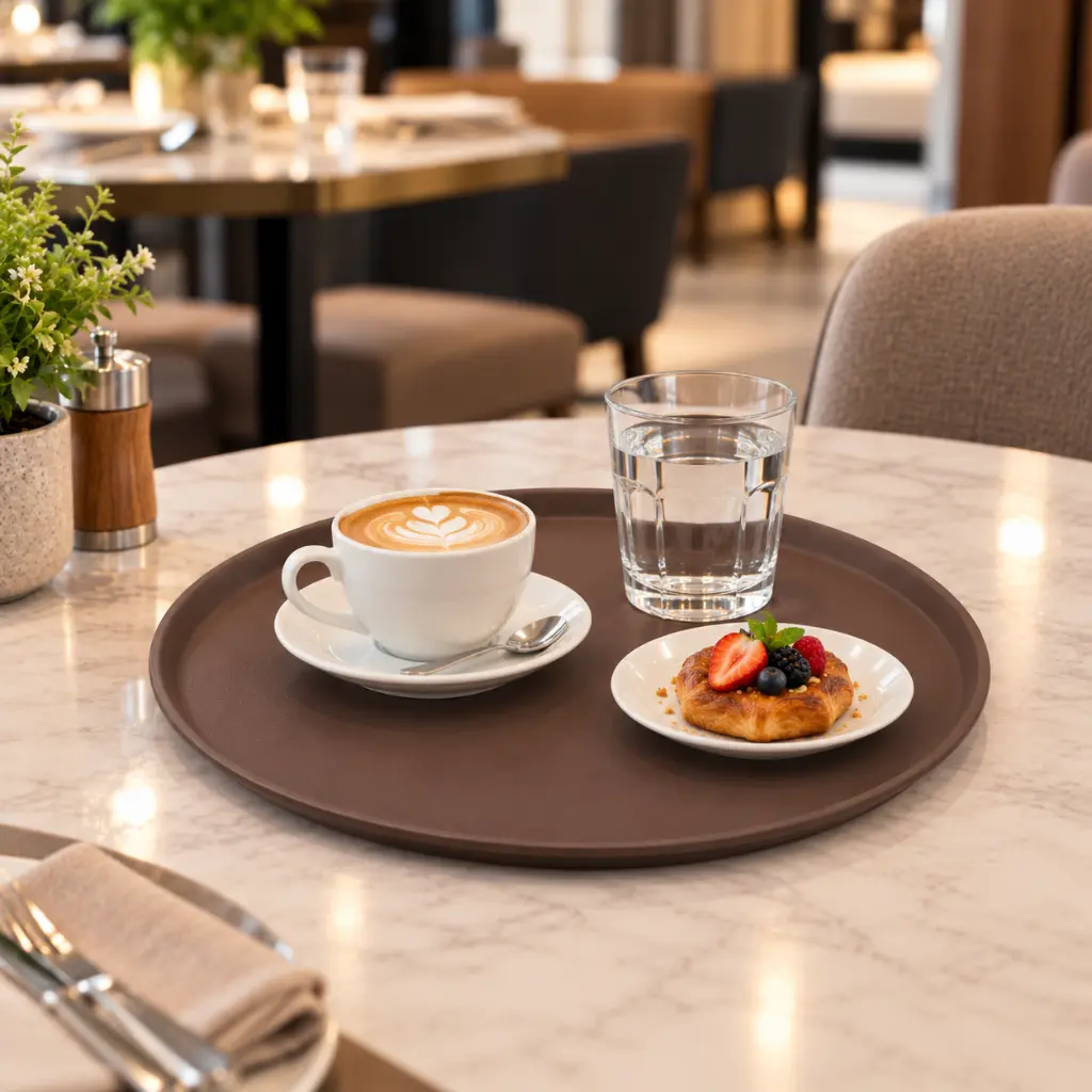 Vague-Non-Slip-Plastic-Round-Tray-Brown-40cm-Lifestyle-1.jpg