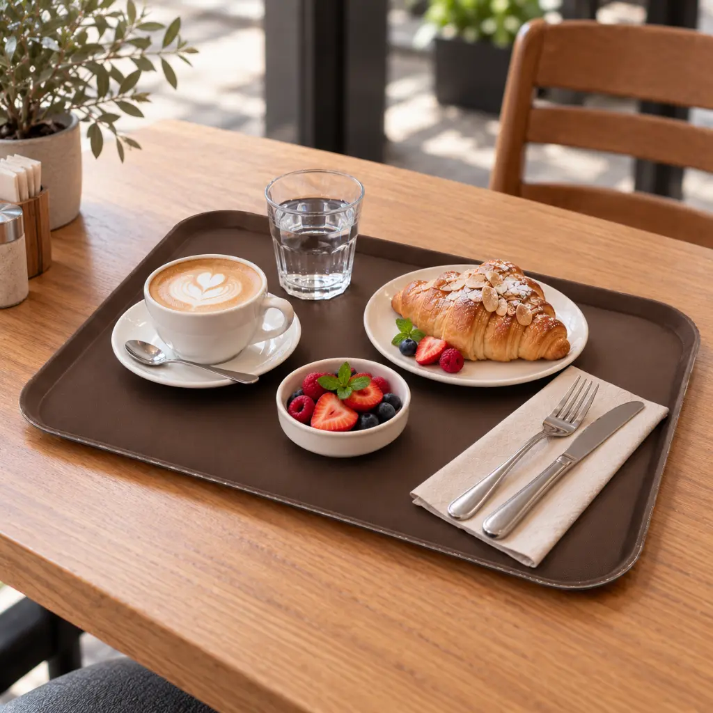 Vague-Non-Slip-Plastic-Rectangular-Tray-Brown-37.5x50cm-Lifestyle-1.jpg