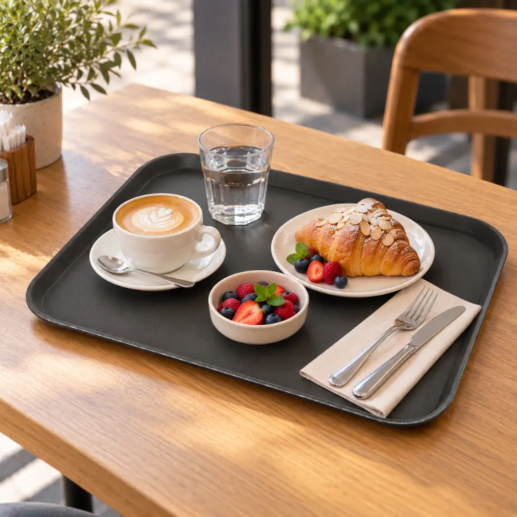 Vague-Non-Slip-Plastic-Rectangular-Tray-Black-37.5x50cm-Lifestyle-1.jpg