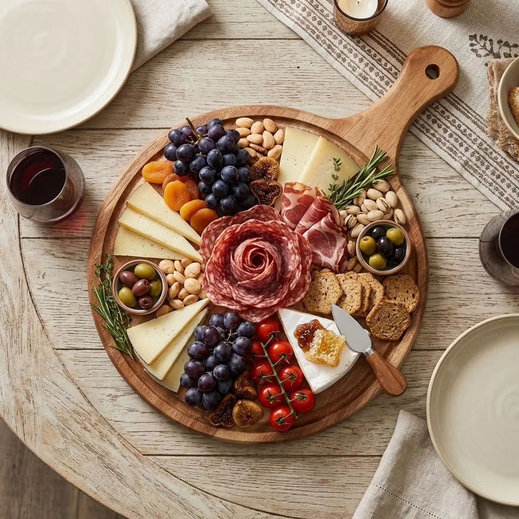 Vague-Round-Acacia-Wood-Pizza-Serving-Board-with-Handle-30.5x2cm-Lifestyle-2.jpg