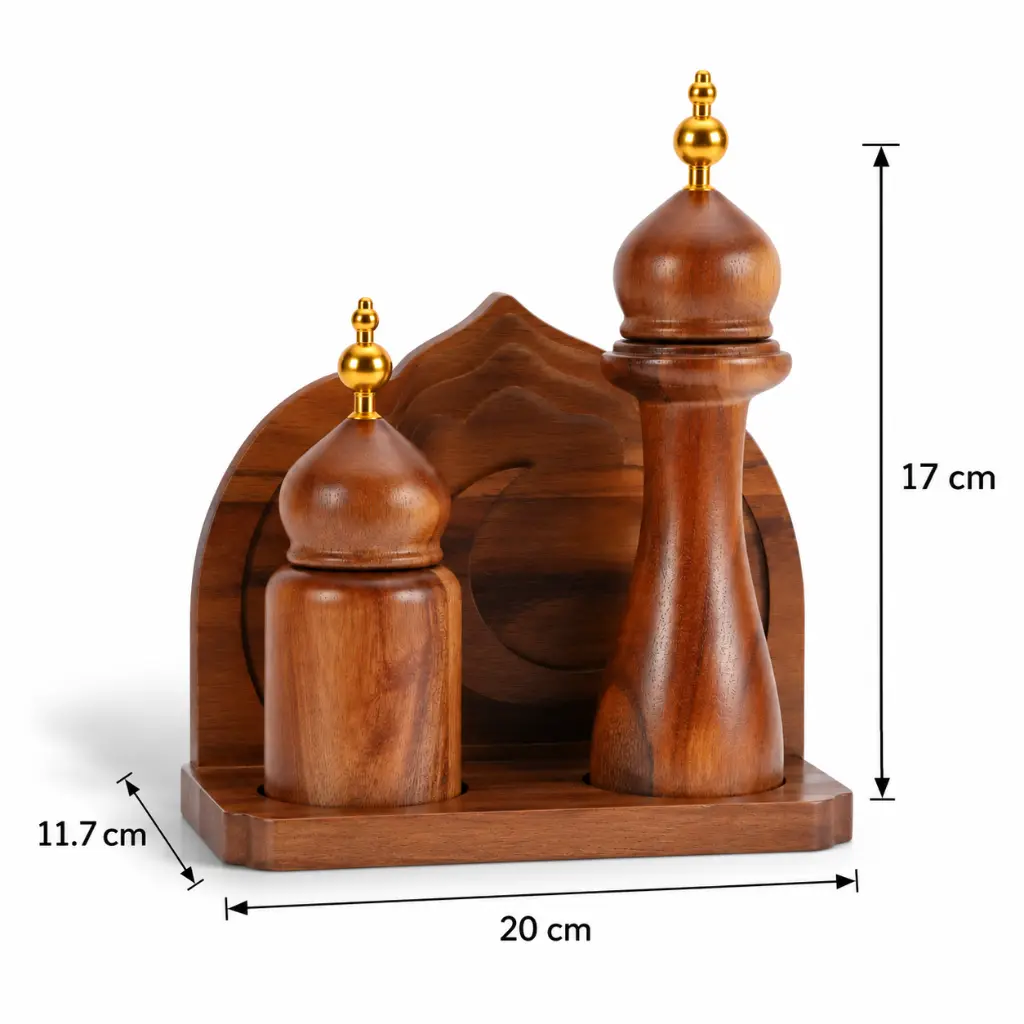 Vague-Islamic-Style-Acacia-Wood-Grinder-Set-with-Stand-20x11.7x17cm-Detail.jpg