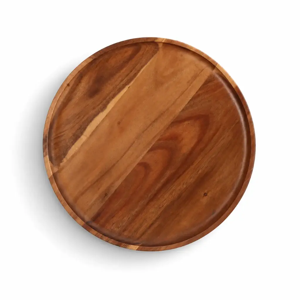 Vague Round Wooden Tray 30 cm