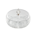 Vague Round Acrylic Candy Box With 3 Partition 8''