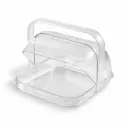 Vague Square Acrylic Candy Box With Handle 8"