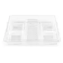 Vague Rectangle Acrylic Candy Box With 5 Inner Bowls 14.5''