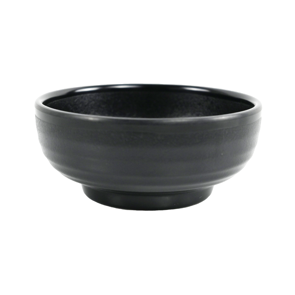 Vague Black Melamine Round Bowl 5.5"