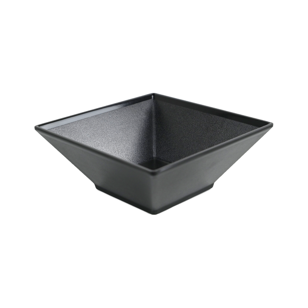 Vague Black Melamine Square Bowl 5''