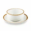 Porceletta Ivory Mocha Porcelain Soup Cup & Saucer 220 ml