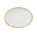 Porceletta Ivory Mocha Porcelain Oval Plate 25 cm / 10"