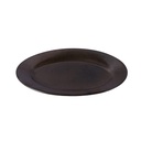 Porceletta Rustic Black Reactive Glaze Porcelain Oval Plate 14"
