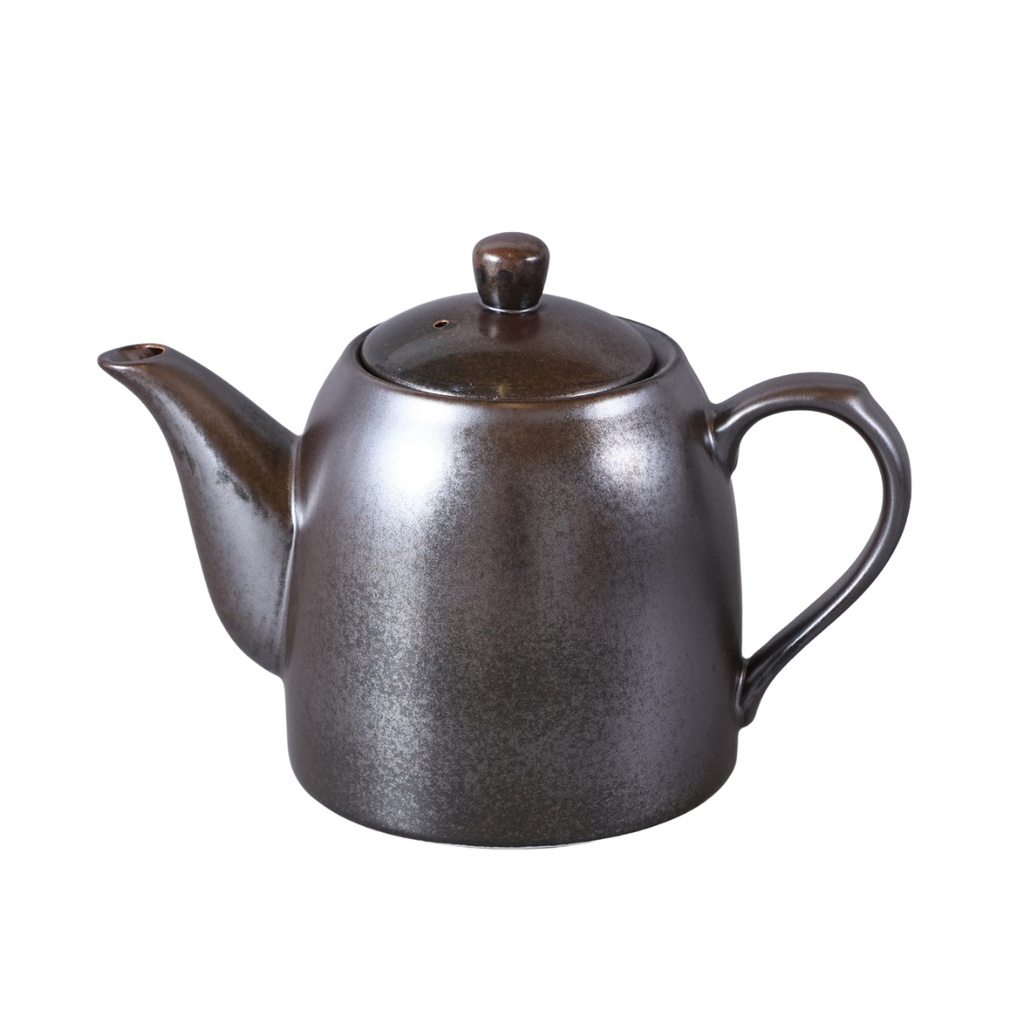 Porceletta Rustic Black Reactive Glaze Porcelain Coffee Pot 700 cc