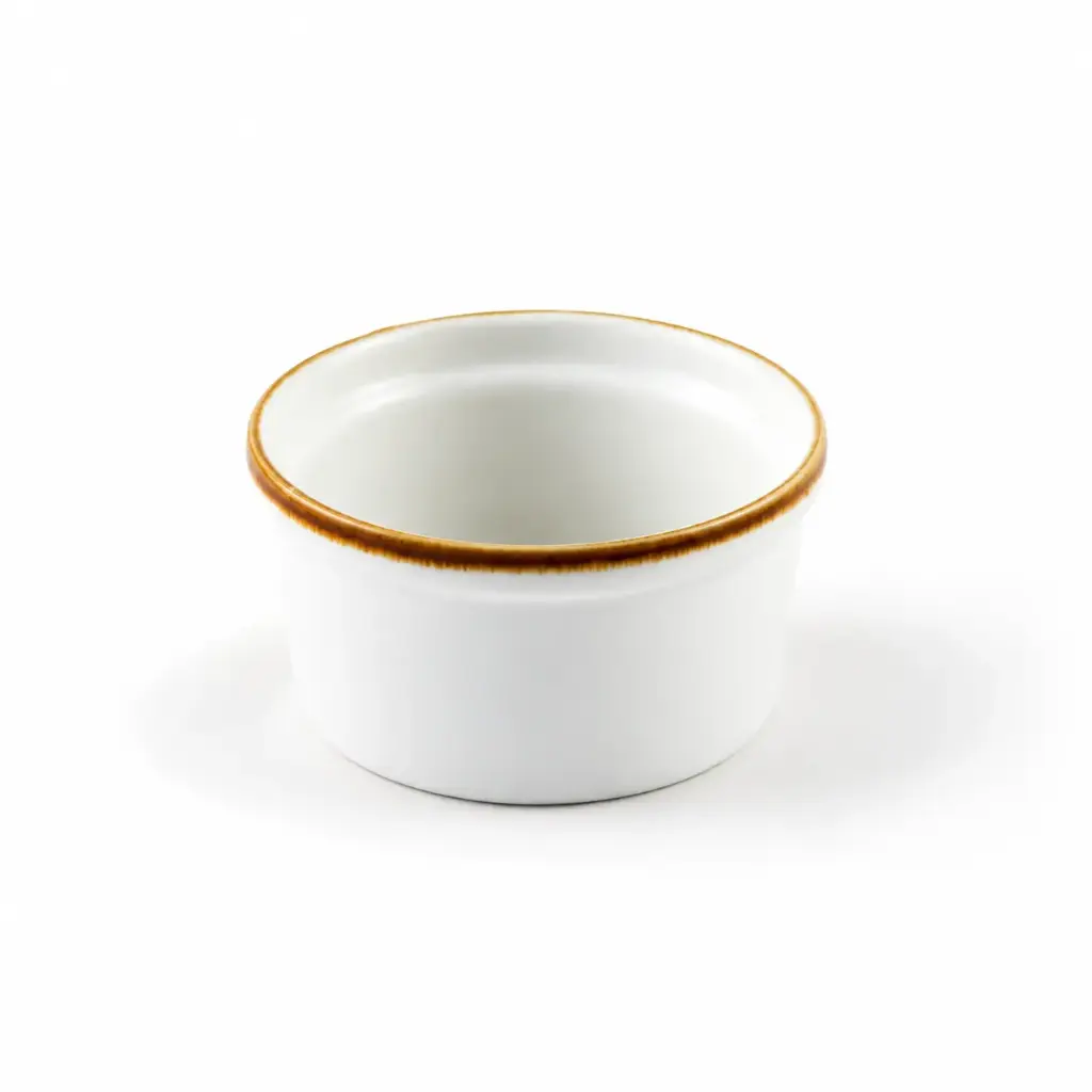 Porceletta Ivory Mocha Porcelain Lined Ramekin 9 cm