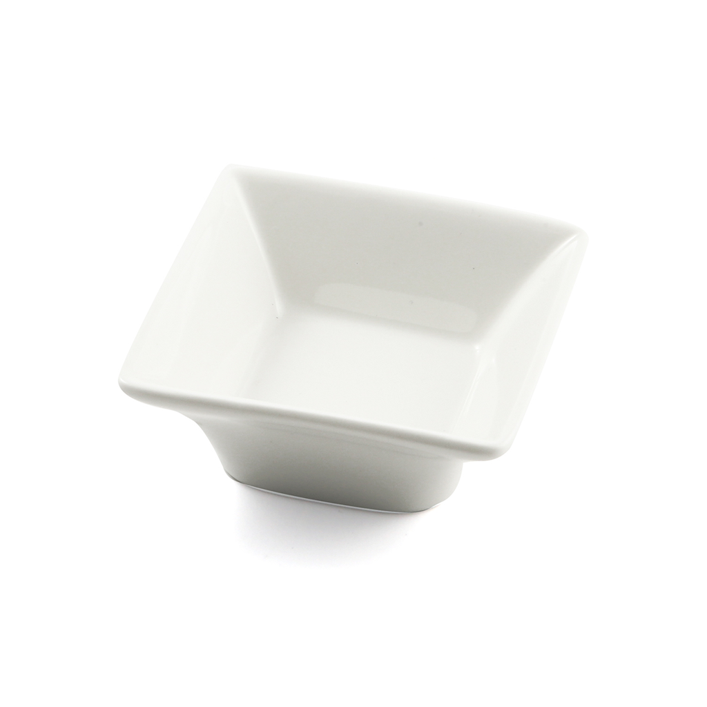 Porceletta Ivory Porcelain Square Bowl 7.5 cm