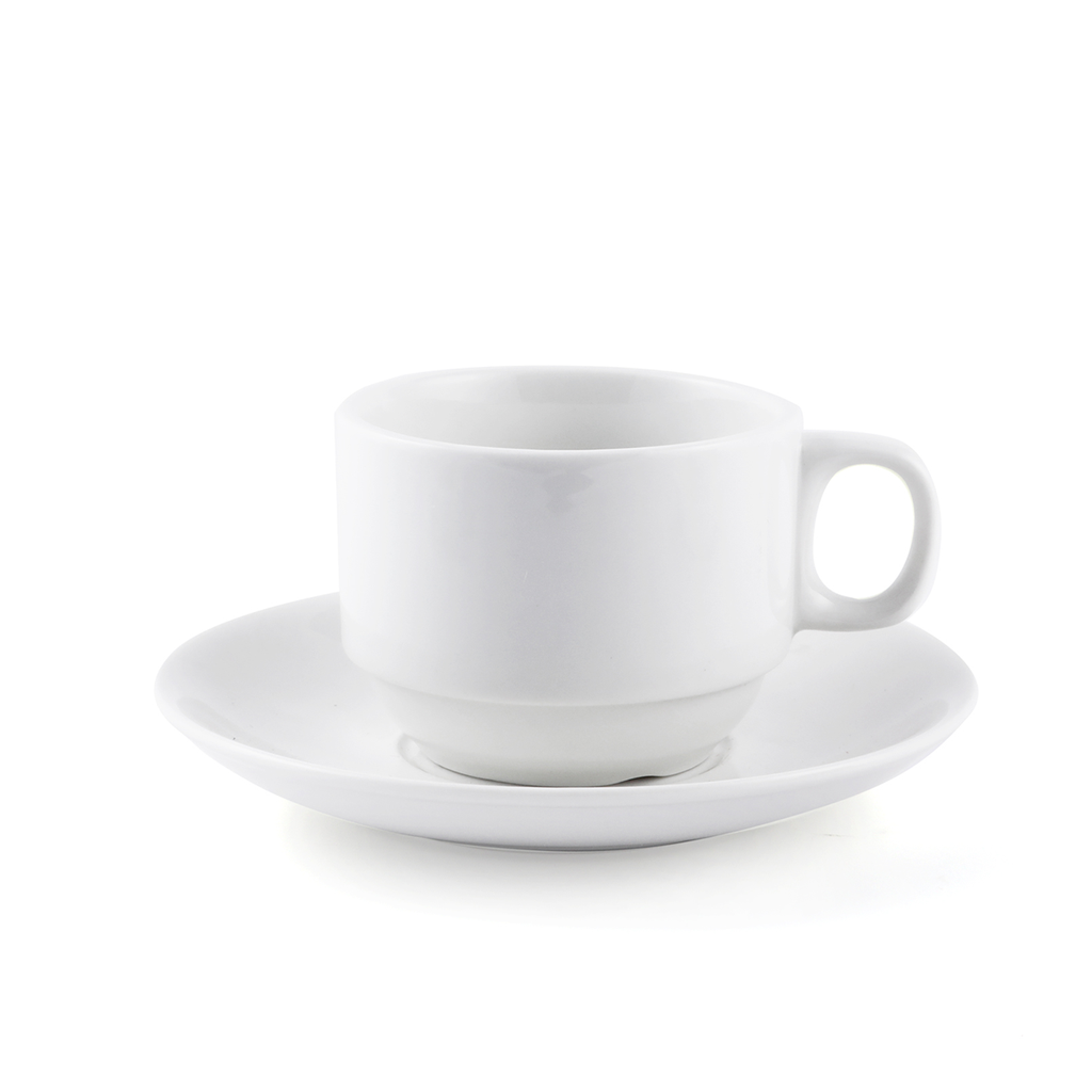 Porceletta Ivory Porcelain Coffee and Tea Cup & Saucer 200 ml