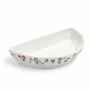 Porceletta Ivory Porcelain Kids Half Moon Dish 20 cm