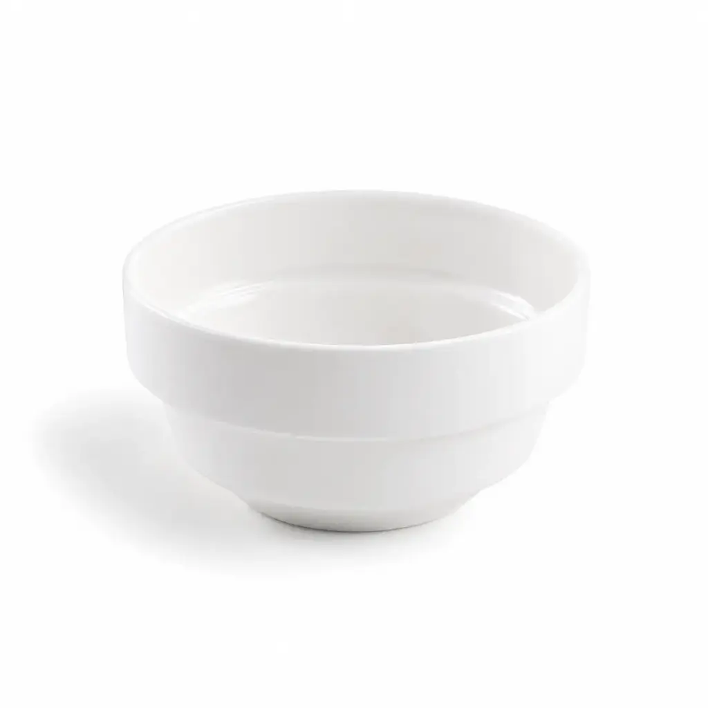 Porceletta Ivory Porcelain Round Stackable Soup Bowl 12 cm