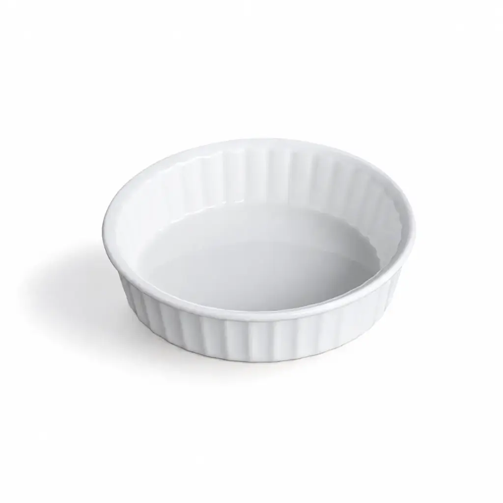 Porceletta Ivory Porcelain Baking Round Dish