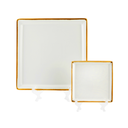 Porceletta Ivory Mocha Porcelain Square Plate 14 cm / 6"