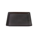 Porceletta Rustic Black Reactive Glaze Porcelain Square Plate 18 x 18 cm