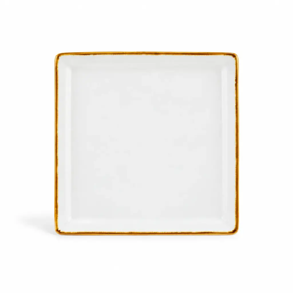 Porceletta Ivory Mocha Porcelain Square Plate 26 cm / 10"