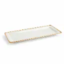 Porceletta Ivory Mocha Porcelain Rectangular Plate 29 cm / 12"