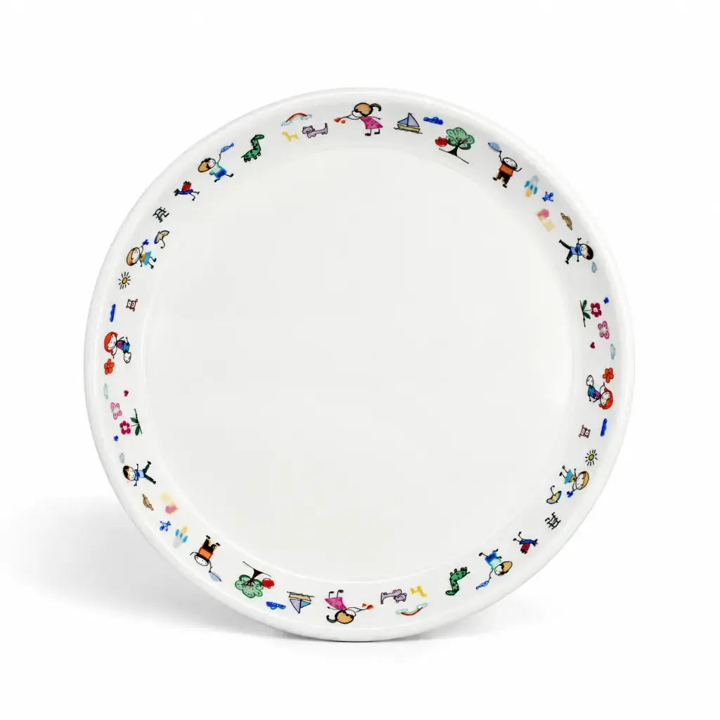 Porceletta Ivory Porcelain 9" Kids round plate