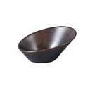 Porceletta Rustic Black Reactive Glaze Porcelain Bowl 16 cm
